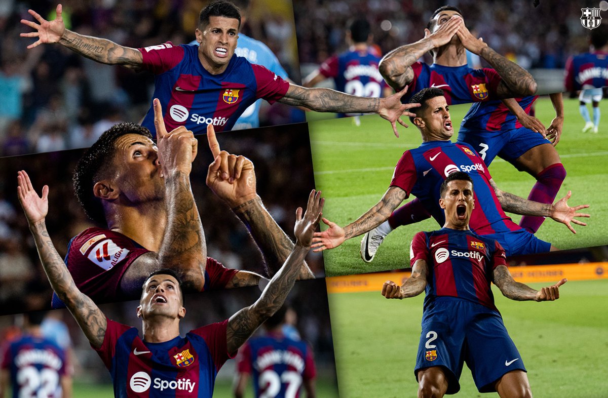 FCBarcelona's tweet photo. Cancelo Culture 🎉 https://t.co/DUSwbD8neg