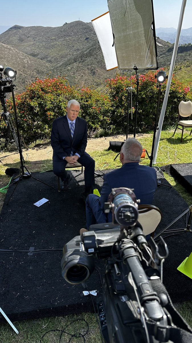 kaylamarie_tv's tweet photo. Couldnโt be more proud of THE Dennis Owens this morning. Covering the 2024 Campaign Trail from California! One of the best political reporters I have the honor to learn from! A one-on-one with GOP Presidential hopeful @Mike_Pence. #GoDTO #newsfam #workdad @Owens_abc27 @abc27News https://t.co/QTiOs5zgpj