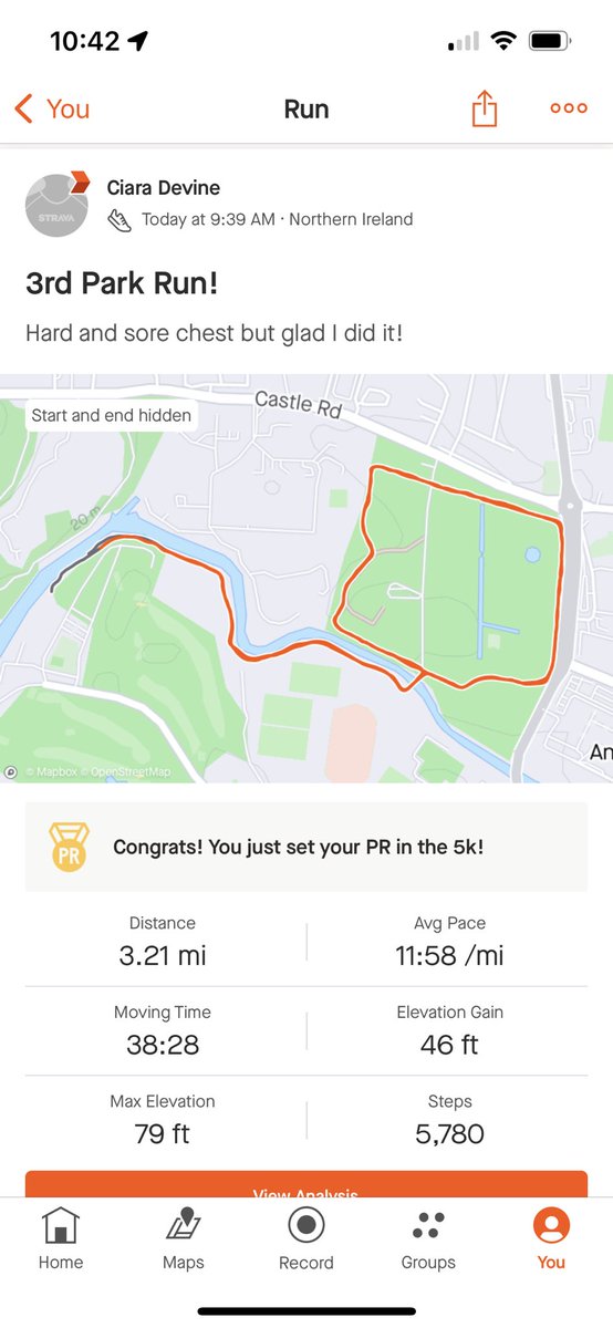 Ciara9429's tweet photo. This morning the last thing I wanted to do was get up and do the park run! Itβs a real mental challenge for me π Running is NOT my sport but itβs something Iβm trying to do especially for my wee heart and lungs, my mind too π
π #parkrun #5stepstowellbeing @antrim_parkrun https://t.co/onRIT8WhX3