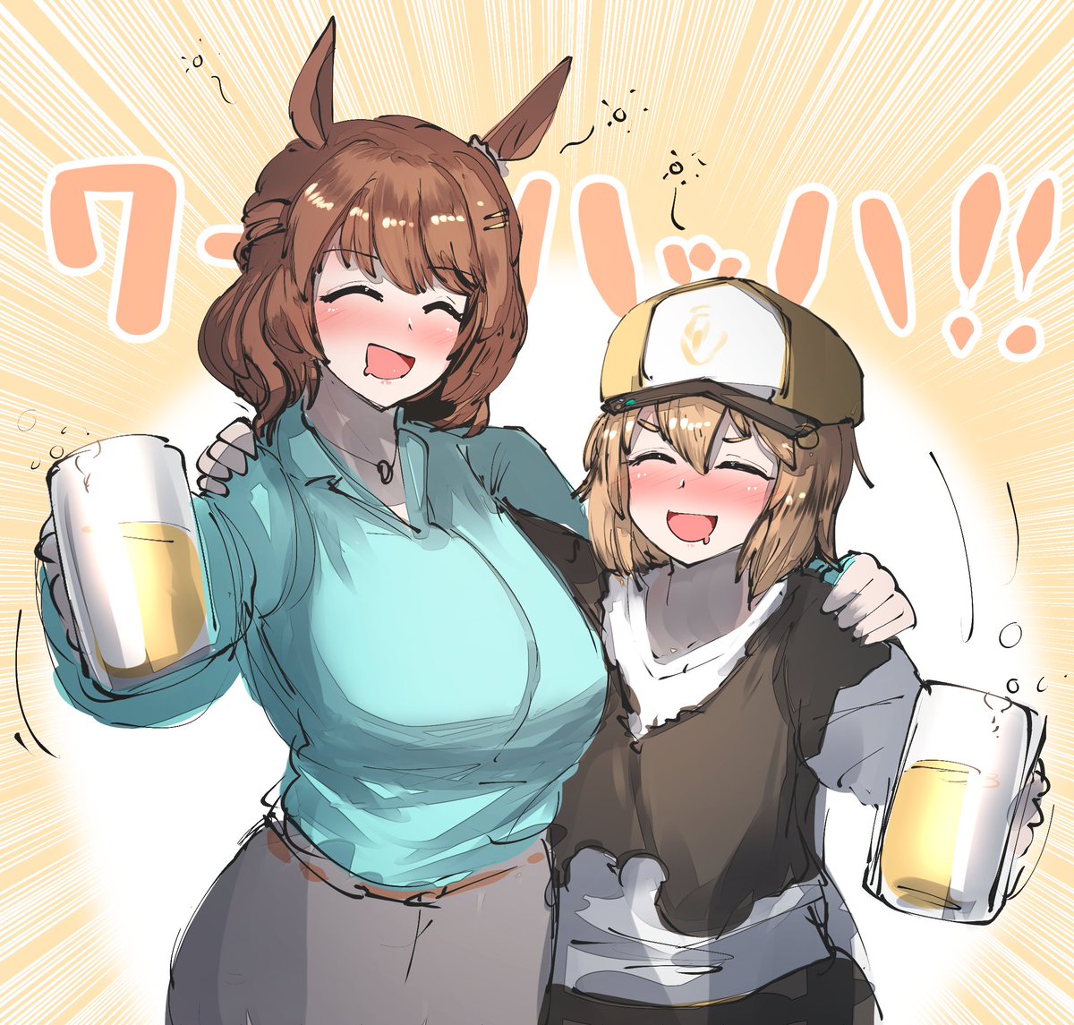 #今月描いた絵を晒そう #ウマ娘 なんと言っても凱旋門シナリオが始まりましたね