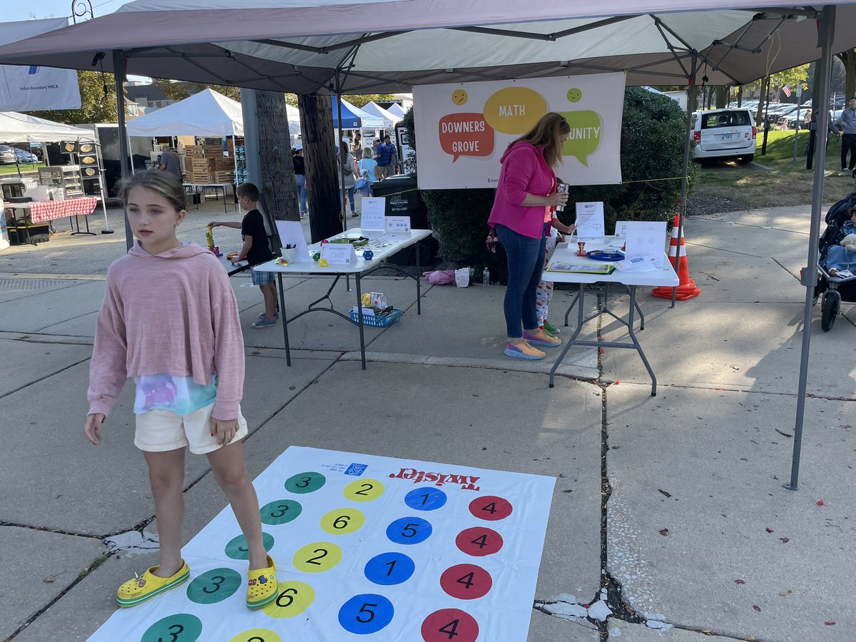 khurckes's tweet photo. We are all set up and enjoying the beautiful weather at the Farmers Market this morning! Hope to see you! #dg58pride #dgmath https://t.co/bDFGpcmyVn