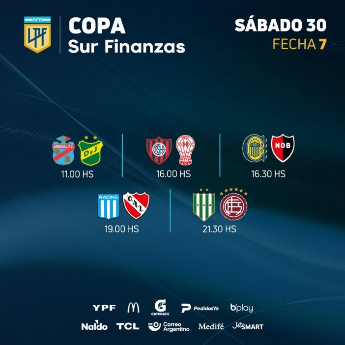 CalcioArg's tweet photo. ‼️Stasera serata PAZZESCA di futbol argentino🇦🇷
⏰ 16:00 #Arsenal 🆚 #DefensaYJ
⏰ 21:00 #SanLorenzo 🆚 #Huracán
📺 SoloCalcio e MolaTv
⏰ 21:30 #Central 🆚 #Newells
📺 SiLive24 e MolaTv
⏰ 00:00 #Racing 🆚 #Independte
📺 Sportitalia e MolaTv
⏰ 02:30 #Banfield 🆚 #Lanús https://t.co/01Kmr5Xd3V