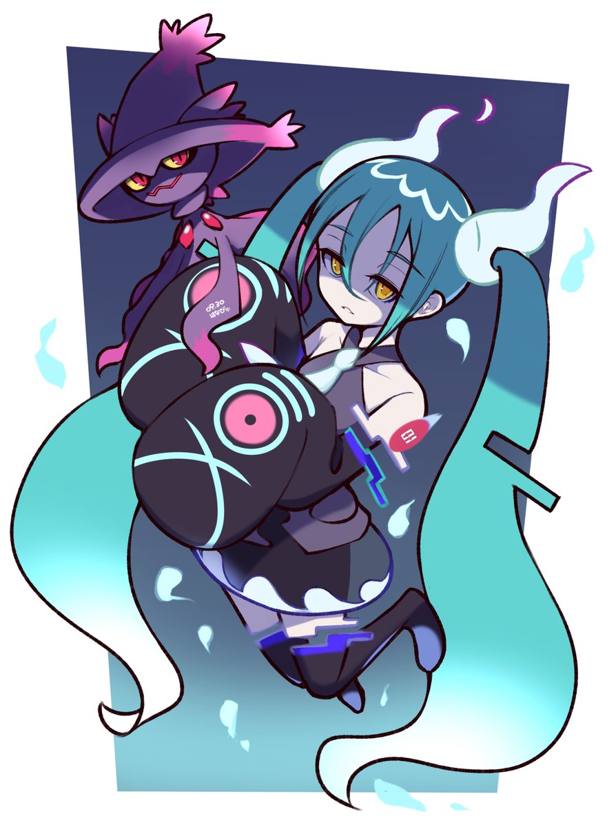 初音ミク 「Ghost Miku #ポケミク 」|日渡はなび (Commissions Please wait!✨)のイラスト