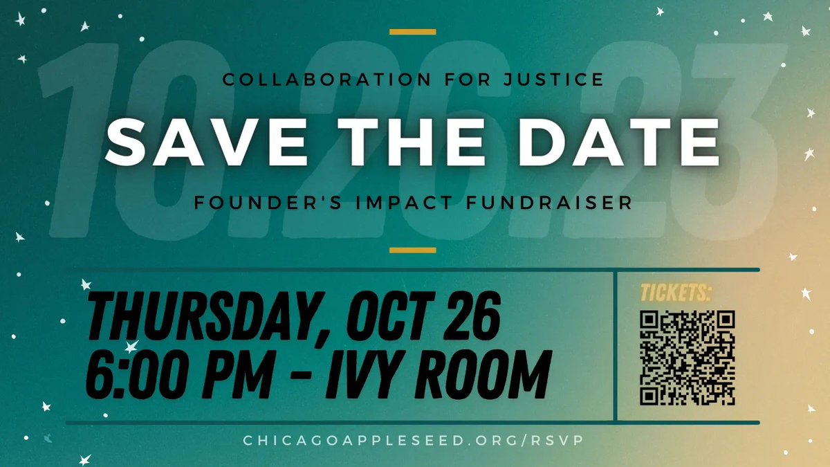 ChiAppleseed's tweet photo. The annual celebration of the #Collaboration4Justice of Chicago Appleseed & @ChiCouncilLaw will be October 26. ๐ Get your ticket at https://t.co/UW0Xn2VzRD
This year, we're thrilled to honor our Founding Executive Director, Malcolm Rich, and the whole team at Loevy + Loevy! https://t.co/un6cOQGhE4