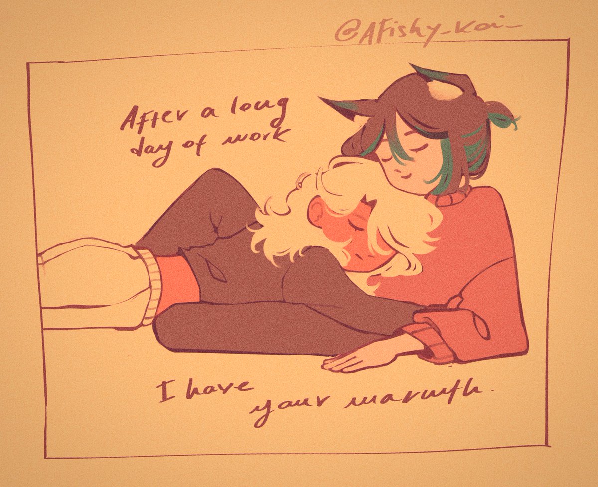 AFishy_Koi_'s tweet photo. Cuddles 💜💚
#Cynonari https://t.co/RMXeW6Xhcm
