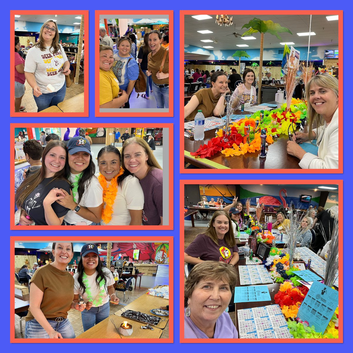 mon_lev's tweet photo. HRE at Dan’s Paradise Bingo—super fun!! A great way to end a super busy first full month of school! Great turnout for our first Sunshine Committee outing!! 🧡💙🧡#StartARipple #LPLegacy https://t.co/dG80PdveOZ