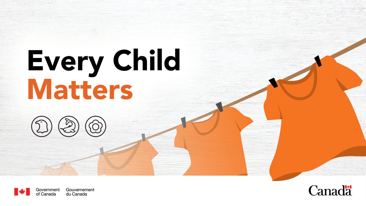 GCIndigenous's tweet photo. Wear an orange shirt today to honour the children who never came home. We must never forget the harms caused by the residential school system in Canada: https://t.co/AAAsHDGO6q

#OrangeShirtDay #EveryChildMatters #Reconciliation https://t.co/6hQhKdtOvi