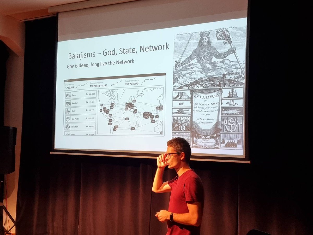 jakubsimek's tweet photo. With @jan_21m we organized a Czech Network State event on 27 September at Parallel Polis in Prague. We had a video greeting by @balajis, we heard about global regulatory arbitrage opportunities from @wilderko and comparative analysis of network states and lunarpunk from @jurbed. https://t.co/UeH8gbOARp