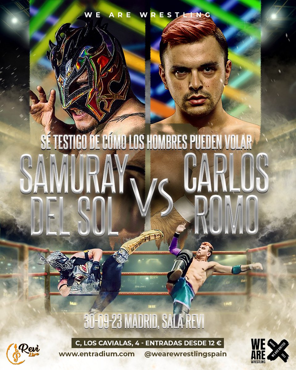 CarlosRomoPW's tweet photo. Hoy! Primer show de @WAW_Spain, primer combate en Madrid en un año y primera vez en el ring contra @gloat. Se viene una noche increíble! https://t.co/BCmqFGNN7q