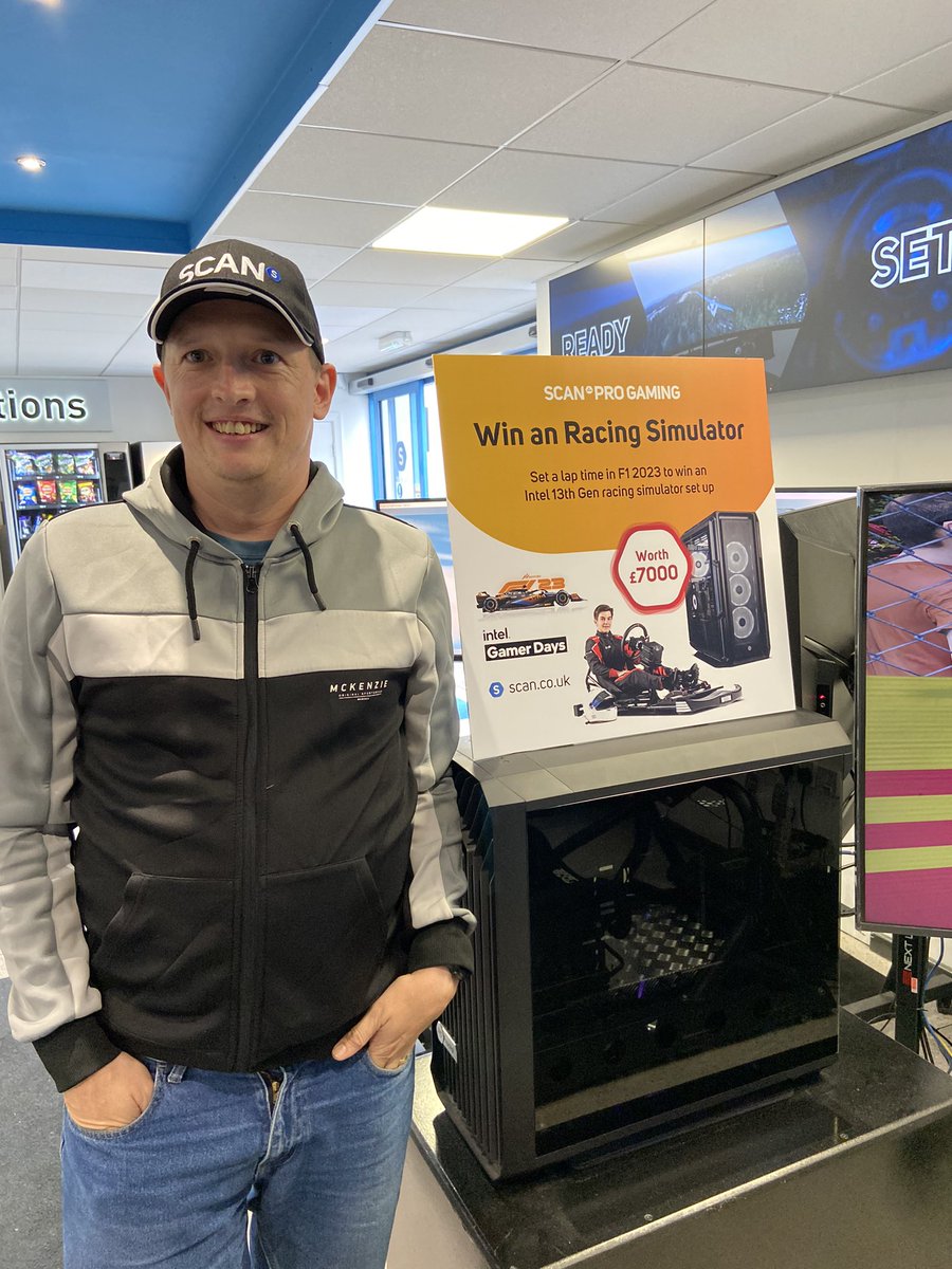 ScanComputers's tweet photo. Our Racing Simulator WINNER ๐ ๐
Congratulations! #ScanIntelGamerDays https://t.co/FKBFT5U5ds