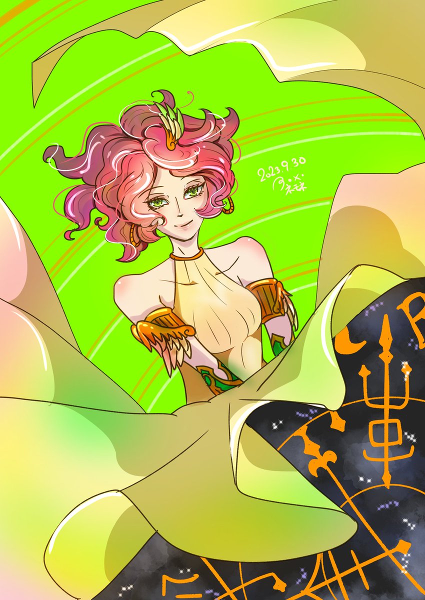 anemonedayo's tweet photo. #ドラポ版深夜の真剣お絵描き60分一本勝負

お題　タロット　運命の輪　X
#anemonedayo https://t.co/RyGMMG6nl2