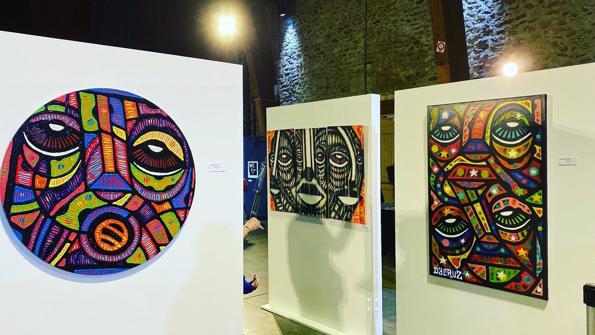 dacruzgraffiti's tweet photo. Belle exposition collective à @villederoissyenbrie77 visible jusqu’au 7 octobre 

#dacruz #dacruzgraffiti #graffiti #streetart #arteurbana #arteurbano# urbanart #arturbain #mask #masque #maskofthecity #colors #toiles #canvas #exposition #2023 https://t.co/lX0jUbSDhA