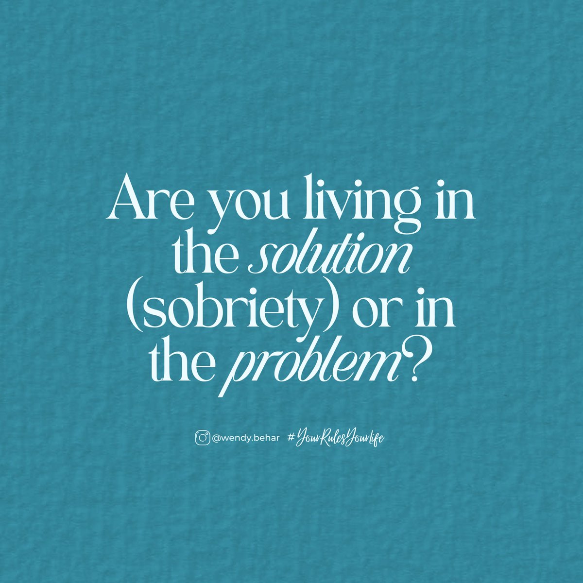 By drinking, you don't truly resolve your problems. Instead, you mask them for a fleeting moment.

Sobriety is a transformative journey that leads to a newfound sense of empowerment.

In sobriety, you will find the strength to face your problems and overcome them!

#sobersaturday