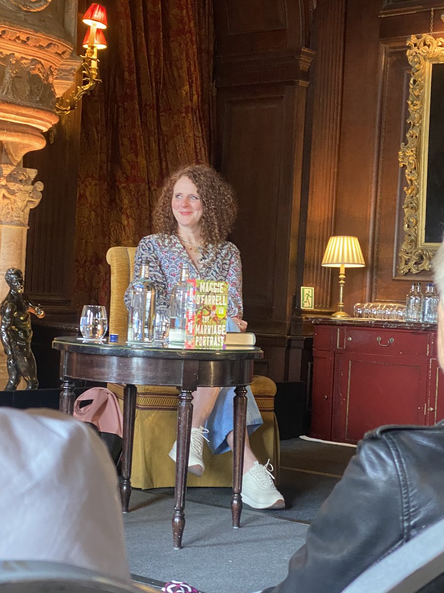 ‘The way to write the best book is to write the one that is tugging at your sleeve. Follow your nose. I can’t think about what genre it is & whether it is commercial or historical just that it is the book that needs to be written.’ Maggie on her next book @clivedenlitfest