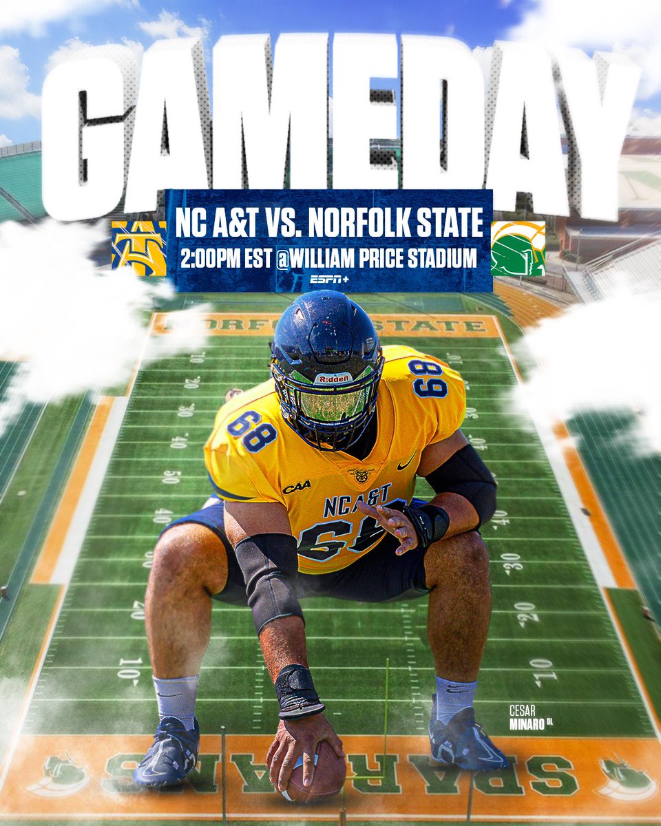 NCATFootball's tweet image. It’s Gameday…Let’s Go!

#AggiePride | #Elite | #CAAFB