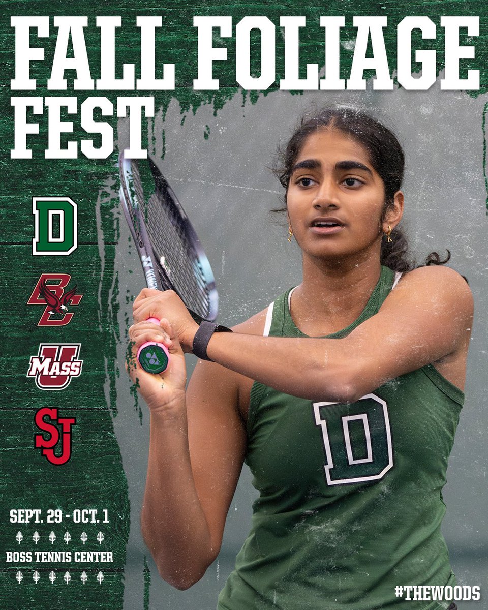 Dartmouth10s_w's tweet photo. Peyton Capuano ’27 downed Maria Aguiar, No. 62 in @ITA_Tennis’ pre-season national rankings, as Dartmouth women’s tennis went 4-3 against Boston College on day 1️⃣ of the Fall Foliage Fest 🍁🍂 The Big Green return to action on Saturday at 2 PM 🆚 St. John’s. GBG! 🎾🌲💚 https://t.co/6aLbhufcFx