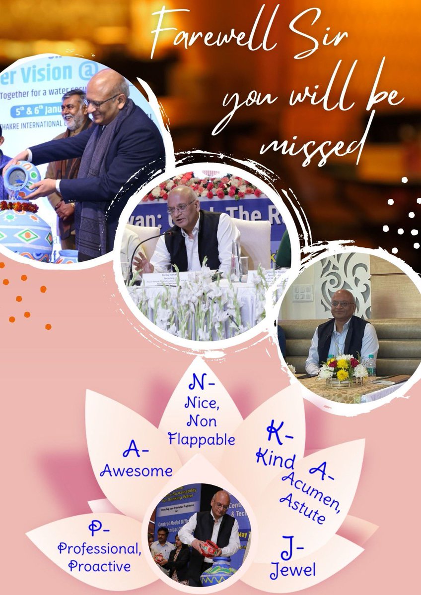 archanavarmaIAS's tweet image. Farewell Sir : You Will be Missed . A token of affection from NWM etching out the characteristics which his name signifies . The lotus 🪷 really bloomed in Water 💧