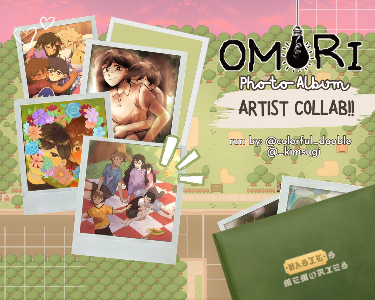 hello AGAIN #OMORI fandom! We are happy to finally present to you ... the RW OMORI photo album redraw collab !!!! (long title)

so many amazing artists gathered together to create such beautiful pieces, please go look at them through the site down below:⬇️
