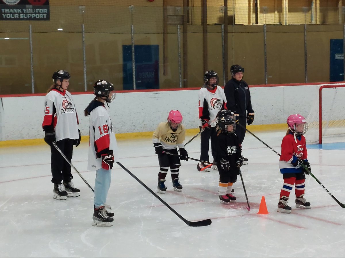 AAAU18EIB's tweet photo. We are proud to be on the ice assisting these young girls as they get introduced to hockey. #NeverForgetWhereYouComeFrom #EveryExpertWasOnceABeginner https://t.co/fz2wF3uROR