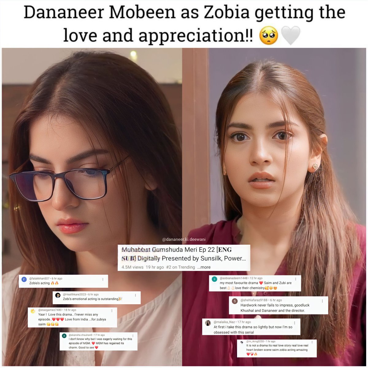 dananeerisworld's tweet photo. She is getting what she truly deserves!! 🥺🤍🙌🏻💯 @DananeerM #muhabbatgumshudameri https://t.co/ahVff168YH