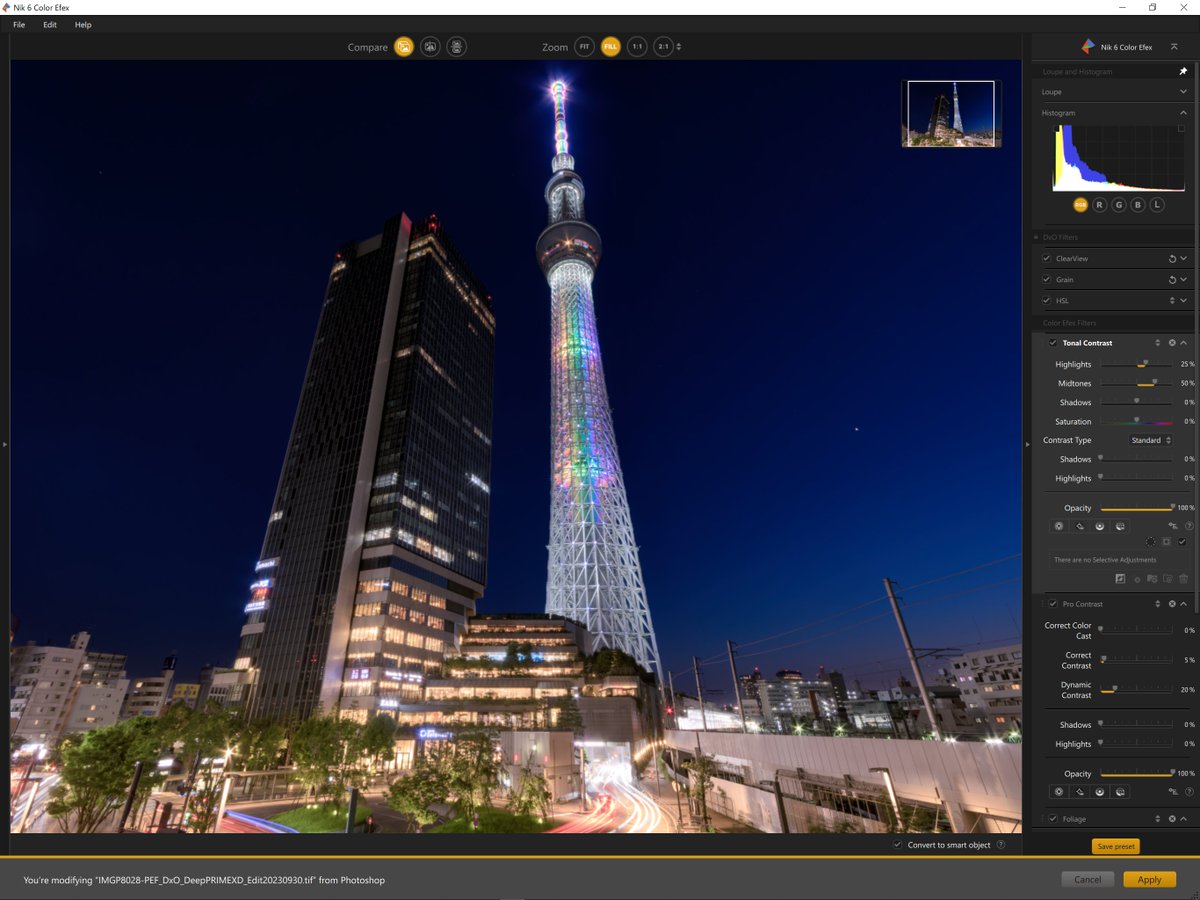 45tmr's tweet photo. Nik Collection 6に更新して、久し振りに写真いじってる
UI変わり過ぎてて操作慣れないけど洗礼されててかっこいい https://t.co/3BN2jTTaOE