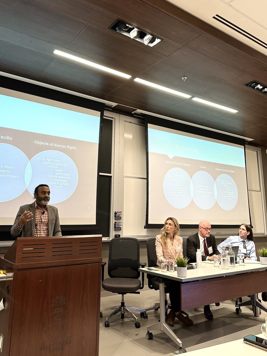 AnimalJustice's tweet photo. Day 2 of #CALC2023 kicks off with a jam-packed session by Rajesh Reddy, @Mon_L_Miller, Jeff Kerr, &amp; @MatthewGLiebman, exploring the future of animal rights litigation in North America &amp; strategies for success 🏆🐾 https://t.co/N0fscAlhyk