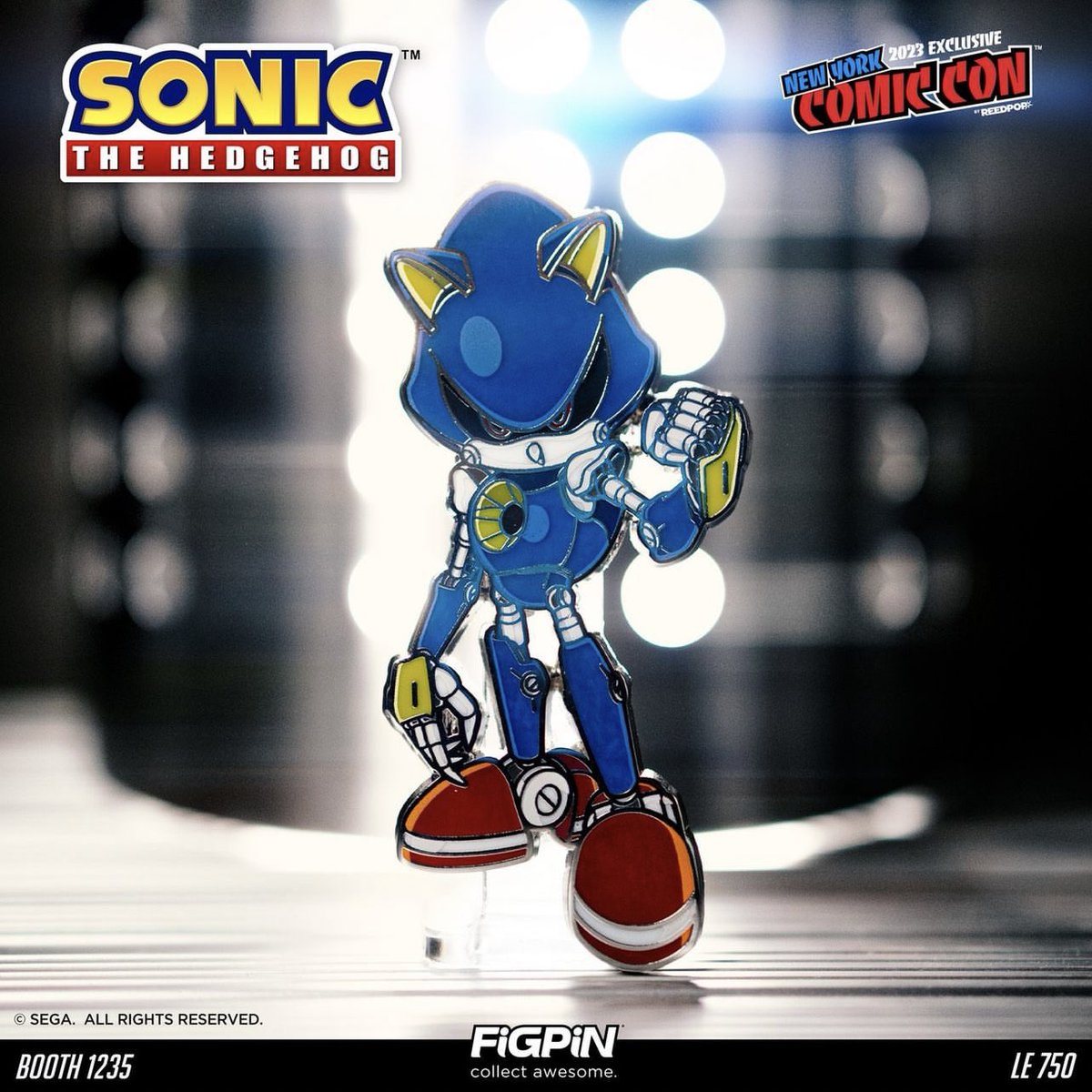 Metal Sonic joins the FigPin lineup, exclusive to FigPin's NYCC 2023 booth from October 12-15th. Pin is limited to 750 pieces.