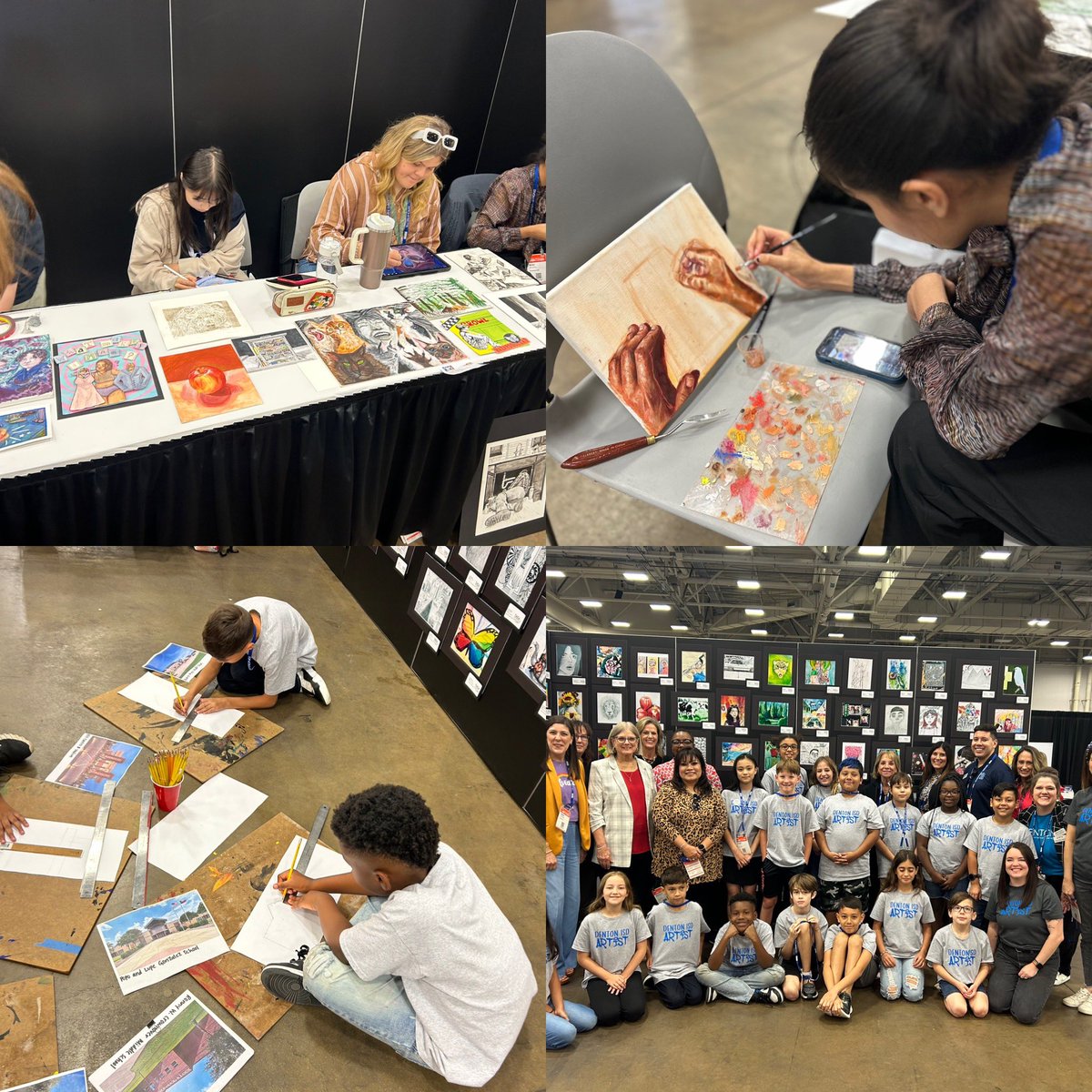 What a great way to advocate visual art in schools by having students demonstrate their passion for creating! Thank you to the students and staff from  @dentonisd @richardsonisd
@TXarted @TexasYAM
#TASATASB
#bevisual #creativitymatters