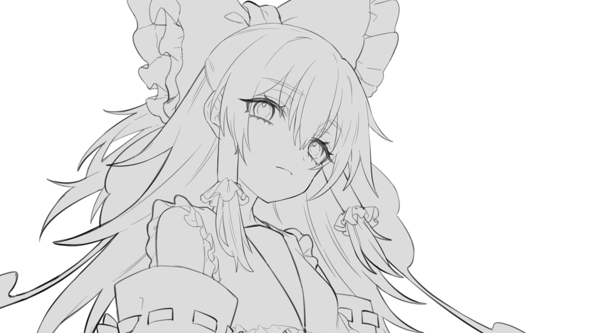 東方人気投票、魔理沙が一位だったみたいでちょうど魔理沙描いてたから見せちゃお～
ちなみに霊夢も描いている 