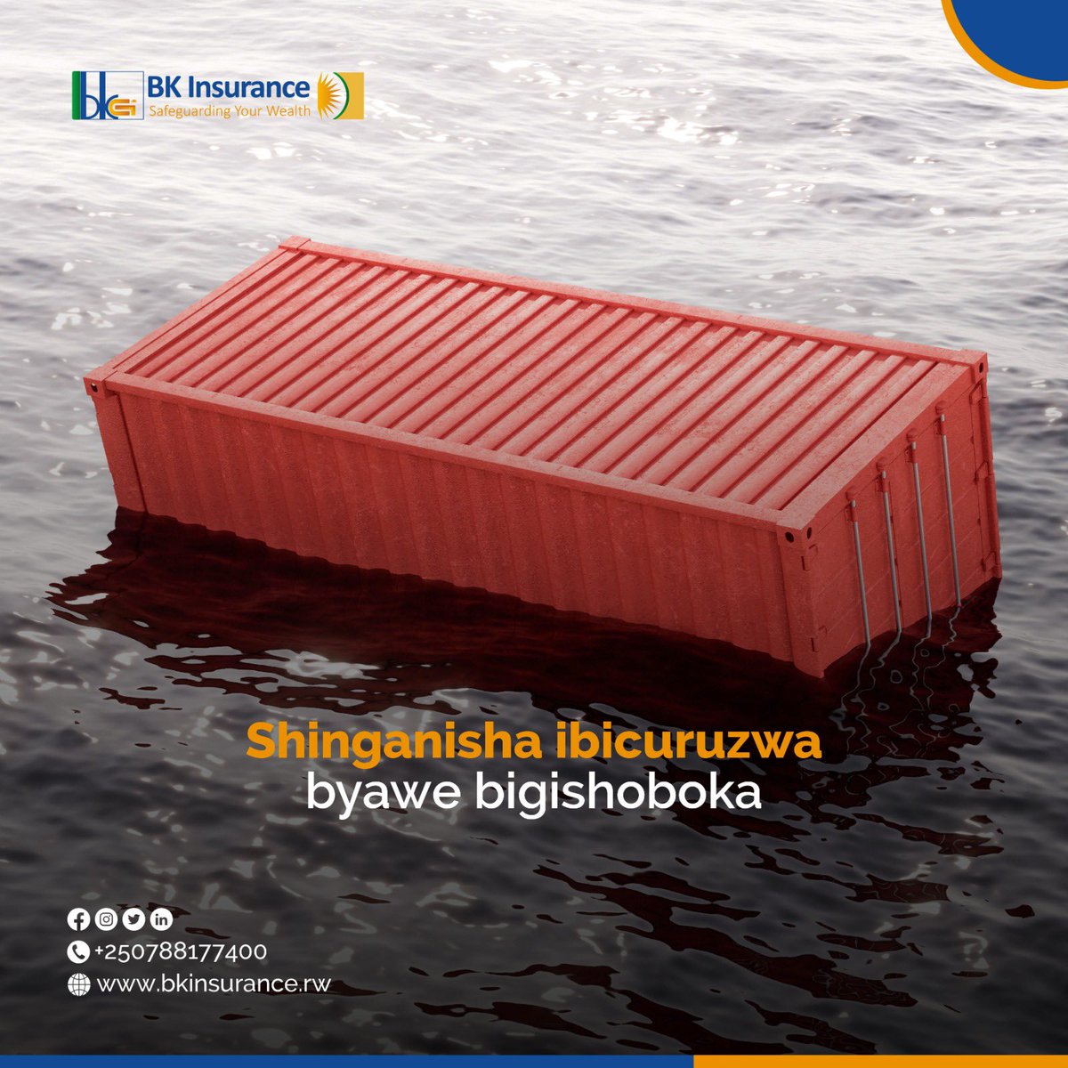 bkinsuranceltd's tweet photo. Waba ufite ibicuruzwa bituruka mu mahanga. Impanuka n’izindi mbogamizi zitateguwe  zishobora guteza ibihombo bikomeye. Tugane none, ubone ubwishingizi bw’ imizigo yawe uyu munsi.

#BKInsurance #RwOT https://t.co/icai1fx3BR