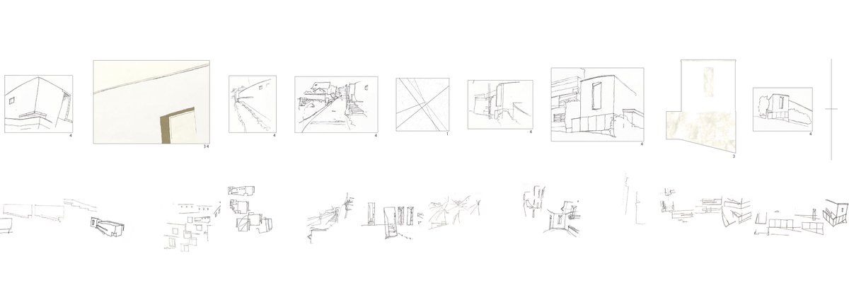 《siza, parspective》
自身の修士論文『アルヴァロ・シザの落書きに関する研究』を下敷きに、春休みの3週間で修士設計に取り組みました。