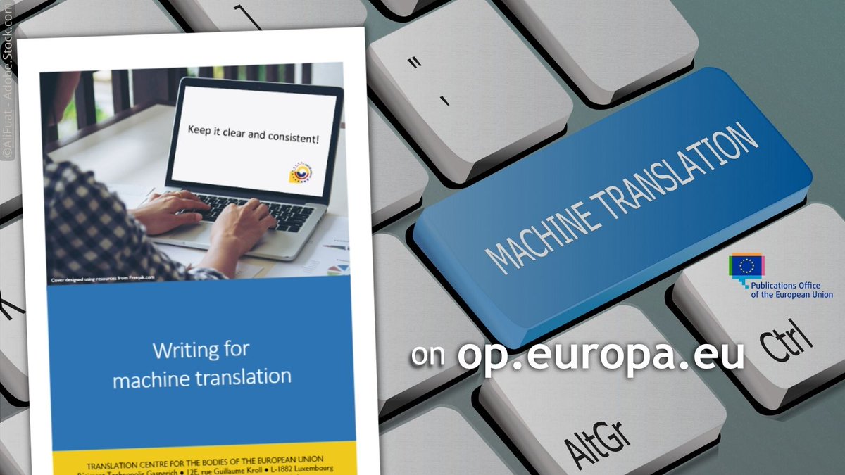 To get good machine translations, you need to have good original texts! 
To help with the task, see this guide on writing ‘machine-friendly’ texts. It’s made by the Translation Centre for the Bodies of the European Union <a href="/EU_CdT/">EU Translation Centre</a>: europa.eu/!Rcccbp

#TranslationDay