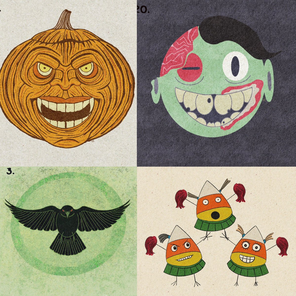 CharityESchmidt's tweet photo. It's the day before  #frightfall2023 drawing challenge starts . Here are a few from last years #frightfall2022 . https://t.co/YIgDJFHxEW
