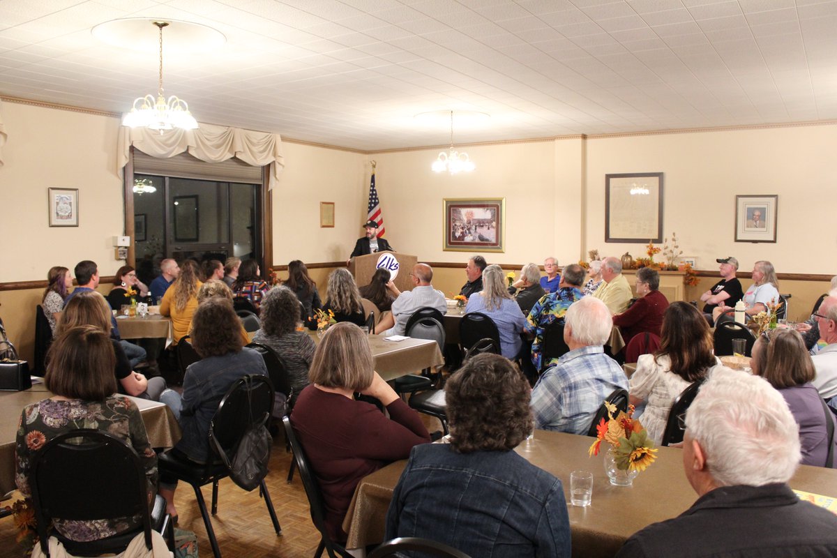 BookWisconsin's tweet image. Huge thanks to @jryanstradal and huge thanks to the Wausau Elks Club #248 for hosting a great Friday festival evening! Only a relish tray could've made it more enjoyable. Plenty more on tap for today - mcpl.us/cwbf/schedule/