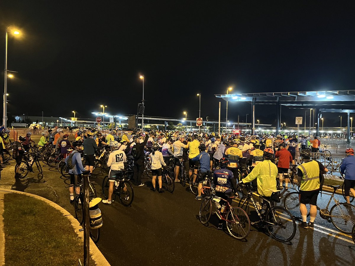 More than 4,000 bicyclists are getting ready to trek 100 miles from Cherry Hill to Ocean City., NJ. The goal is to raise more than $4.3 million for multiple sclerosis research and support programs. I’ll have one more live report at 630 on @CBSPhiladelphia as riders head out!