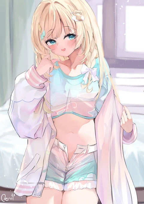 い、今脱ぐでござるから...  #いろはにも絵を