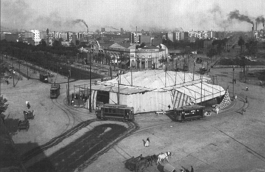 Envelat de la Festa Major d'#Hostafrancs a la plaça Espanya, 1908.