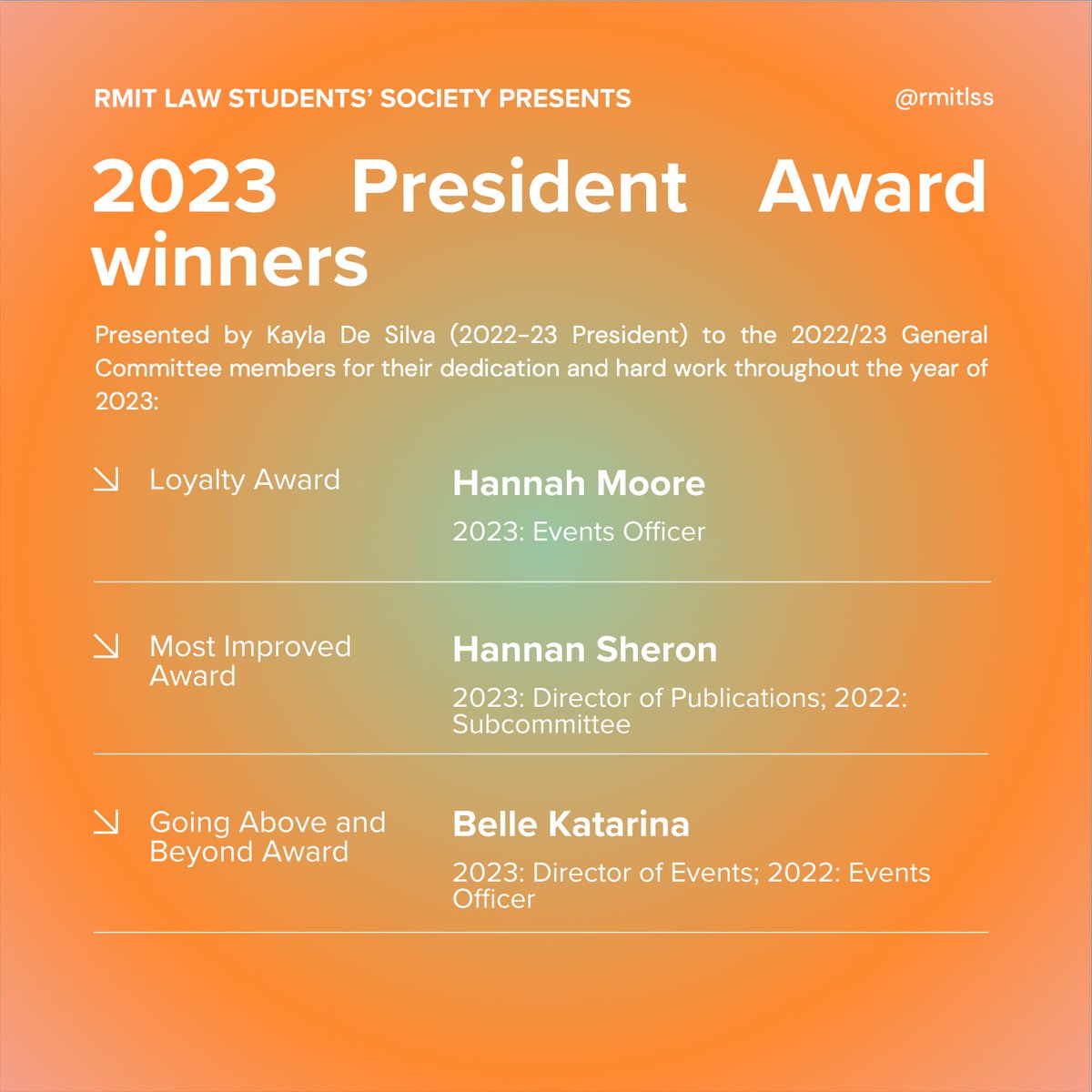 RMIT Law Students' Society tweet media