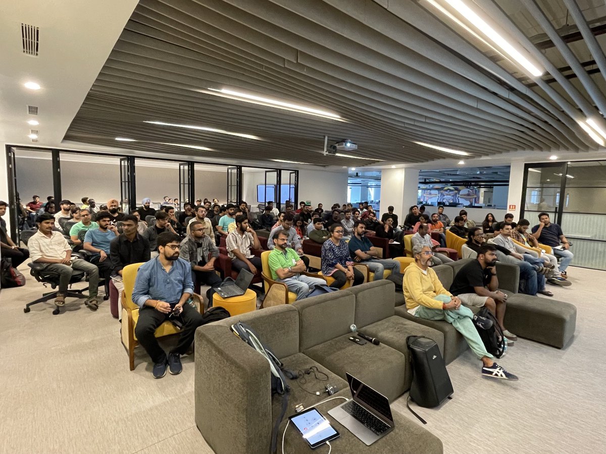 ReactBangalore's tweet photo. Full house at today’s react meet-up ⁦@Rippling⁩ https://t.co/heGVE8jYa0