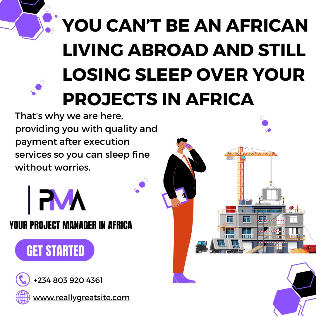 You no longer have to worry about the state of your projects. With us in your corner, you can rest easy as you trust us to manage, execute, and deliver on your projects in Africa.
No matter where you are in the world, reach out today.

#bbnaijaAllstars 
#PMAfrica
 #verydarkman