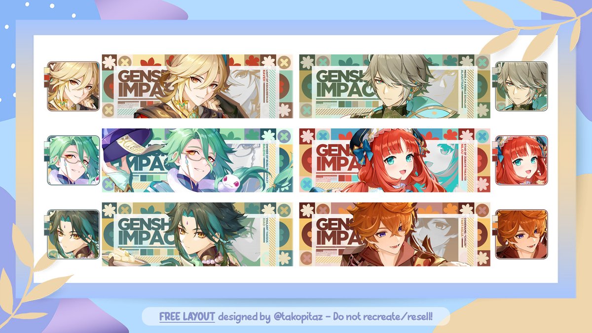 takopitaz's tweet photo. FREE GENSHIN IMPACT LAYOUT
⁣Part.8 (Happy 3rd Anniversary!)

⁣　☆  Personal use only⁣⁣
⁣　⁣　☆  RT or Like if you use/save

#ᶻᵒⁿᵃᵘᵃⁿᵍ #ᶻᵒⁿᵃʲᵃʲᵃⁿ #ᶻᵒⁿᵃᵇᵃ https://t.co/KK6GDG6f7r