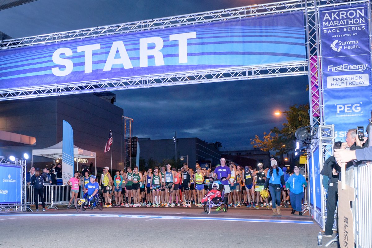 SummaHealth's tweet photo. Best of luck to all the runners gearing up for the Akron Marathon! Whether you're aiming for a PR or just enjoying the journey, may your legs be strong, your spirits high &amp; the finish line within reach. Go crush those miles!  #AkronMarathon #SummaHealth #runAkron #RuntheBlueLine https://t.co/183MHjAkkg