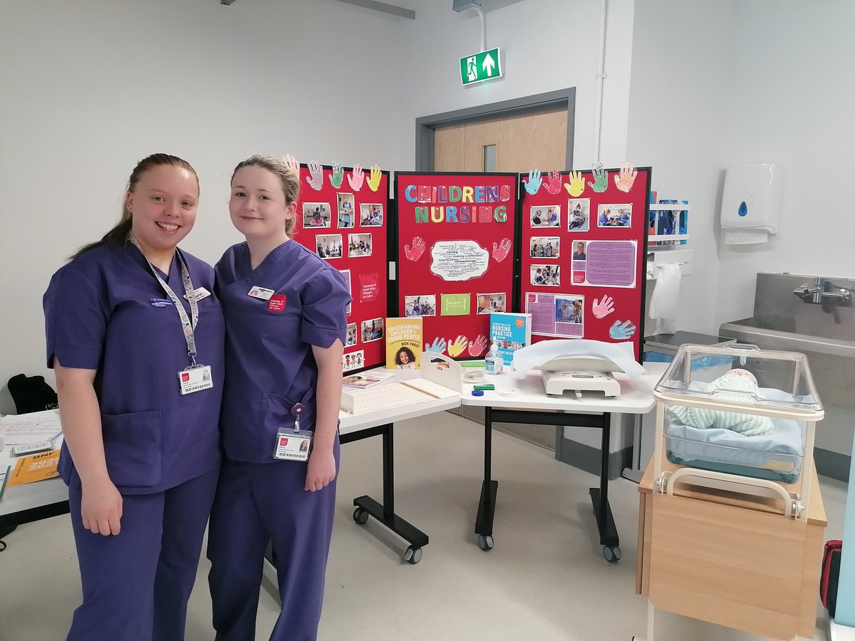Showcasing Children's Nursing at USW Open Day 💙 Excited to meet our future potential students.