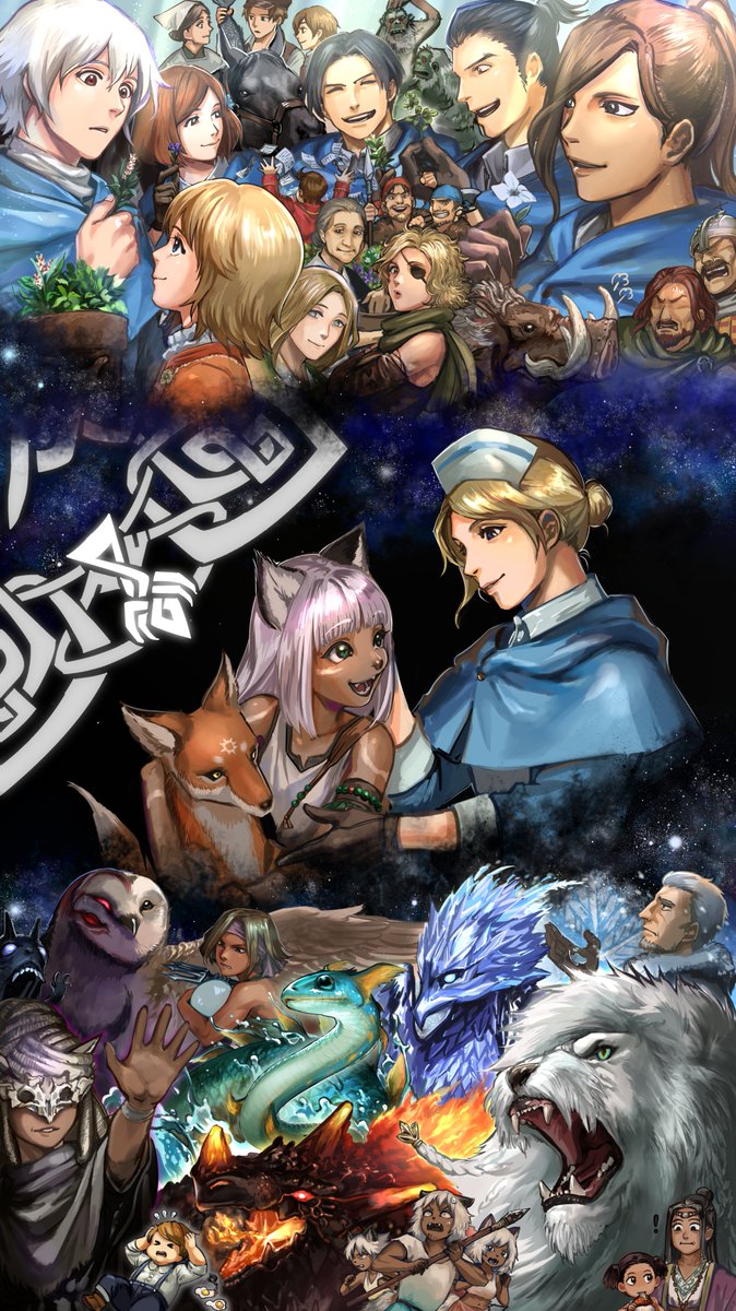 #オクトラ芸術の覇者2023　#イラスト部門
大陸の覇者3周年おめでとう、今年の努力の結晶で参加します。ソリスティアのメンバー8人と言わず（だいたい）120人揃うまで出してください！
#オクトラ2 　#オクトラ大陸の覇者