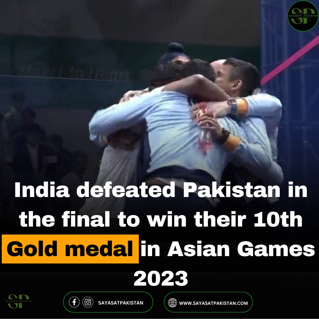 JinBald's tweet photo. India Clinches 10th Gold Medal in Men's Team Squash at Asian Games 2023 with Victory Over Pakistan

Details 🔽

https://t.co/LmzagHslrj

#Squash
#PakistanCricketTeam
#pakistan #PAKvIND #AsianGames2023 #AsianGames #GOLD #IndiaVsPakistan #ind #INDvsPAK #PAKvsNZ #CricketWorldCup https://t.co/BpXZ3oZl3B