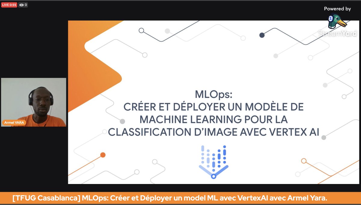 TensorflowC's tweet photo. On a commencé le Live! #MLOps: Créer et Déployer un model #ML avec #VertexAI
Regardez le live par ici:
https://t.co/CnmnVZQwWR https://t.co/y5WqcUGKGF