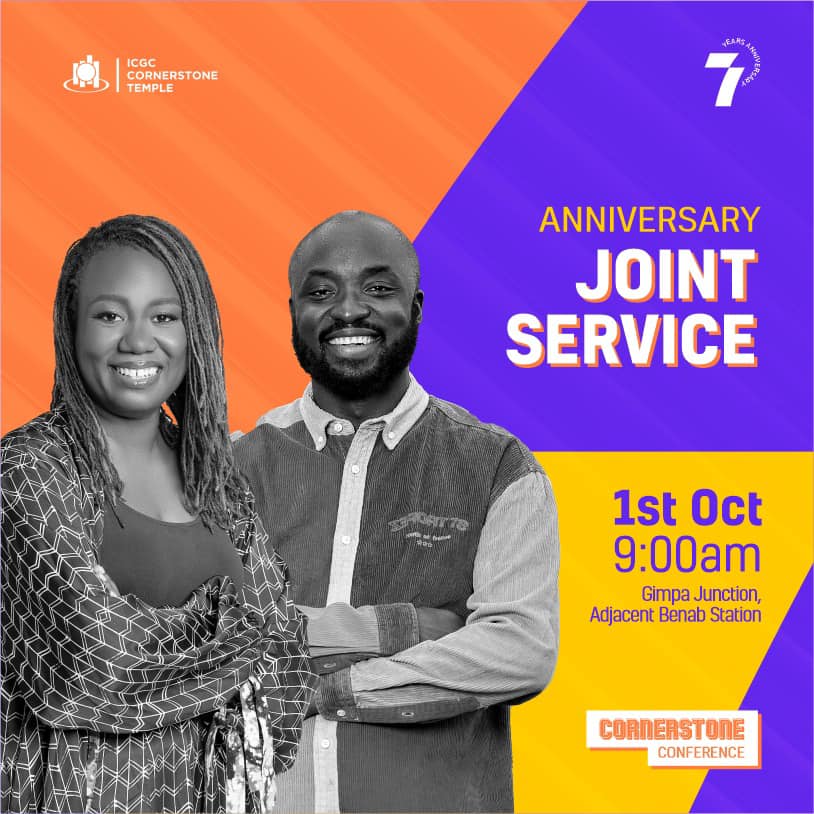 icgccornerstone's tweet photo. Hello, Cornerstone Family! Can you believe it's that time already? Tomorrow, we'll be celebrating seven amazing years together as a church! 🎉
Don't forget to bring a friend along for this memorable event! 🥳🎁. Service starts at 9am.
#cstat7 #thebestisyettocome #WeAreICGC https://t.co/YImVdGzRO1