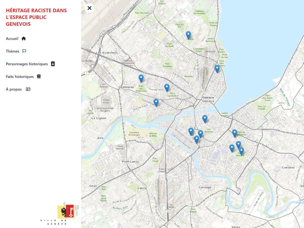 OpendataCH's tweet image. #GLAMhack23 team nr. 1 is working intensively to create an interactive map of racist monuments and colonial heritage in Geneva&apos;s public space. Debates, discussions and creation 🗺️ geneve.ch/heritage-racis… @VilleDeGeneve @OpenStreetMap #hackathon #GLAM #colonialism #heritage #MEG