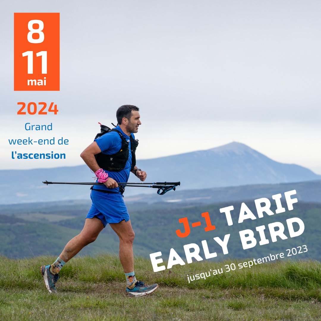 TraildeProvence's tweet photo. Dernière chance pour profiter du tarif early bird !.
Remise de 20% pour une inscription jusqu'à ce soir minuit avec le code  : THP2024EARLYB20

Alors dépêche-toi d'en profiter sur notre site Internet : 
https://t.co/reaOoFKxFB https://t.co/T2r9U3BJjJ