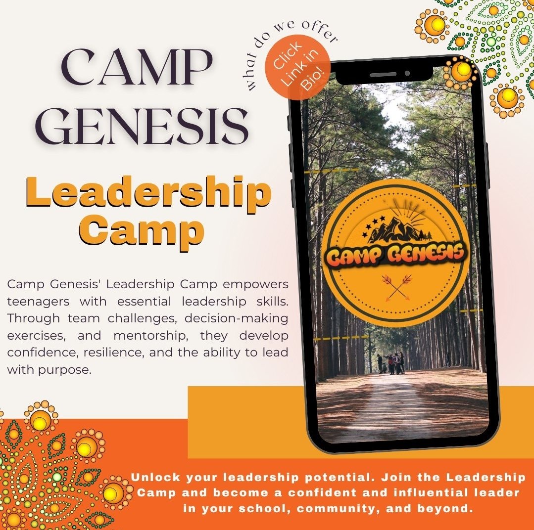 Campgenesis_sa's tweet photo. 🌟 Unlock Your Leadership Potential with Camp Genesis! 
Are you looking to level up your leadership skills? Look no further! Camp Genesis' Leadership Camp is here to empower you! 💪
Ready to embark on this life-changing journey? Drop a 💪 in the comment. Let's grow together! 🌱 https://t.co/suUTyINkLy